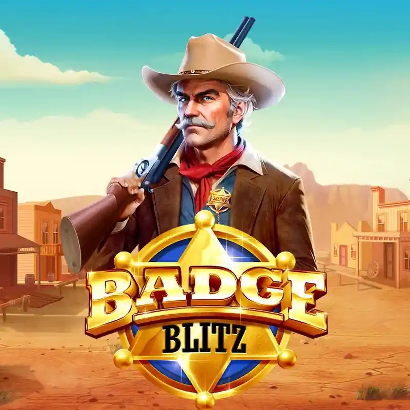 Badge Blitz slot logo by Pragmatic Play at Winbeatz Casino