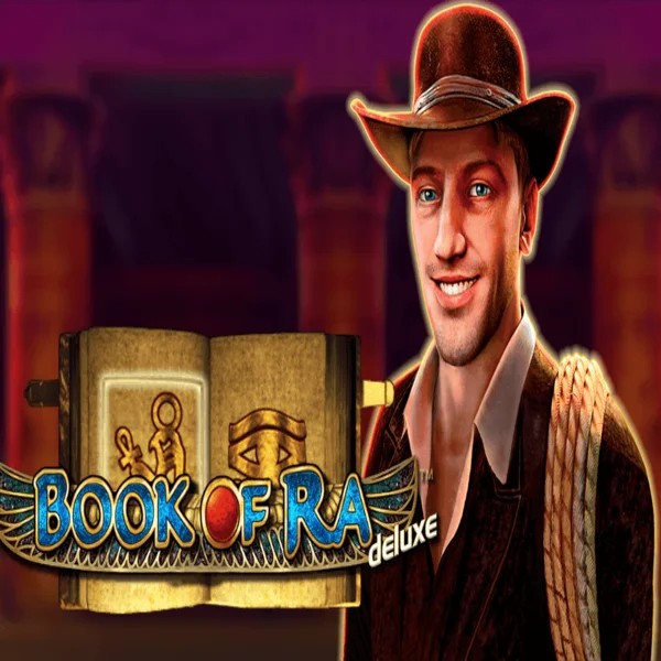 Book of Ra Deluxe slot logo by Novomatic at Winbeatz Casino