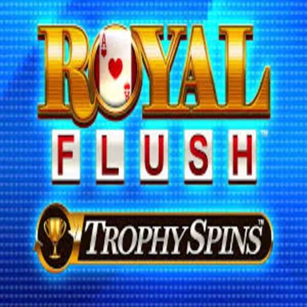 Royal Flush Trophy Spins slot logo by Greentube at Winbeatz Casino